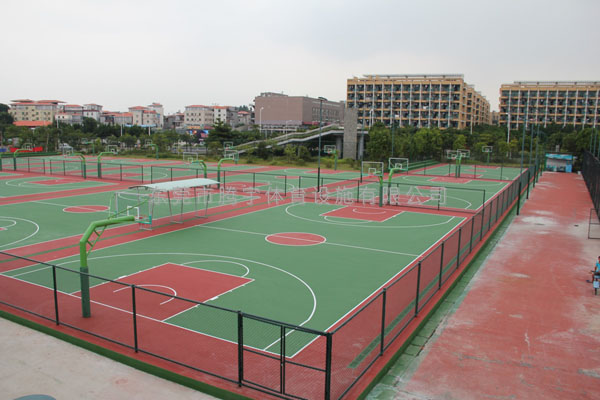 中山大学硅PU篮球场工程